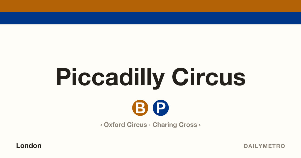 Piccadilly Circus station · Lines Bakerloo, Piccadilly