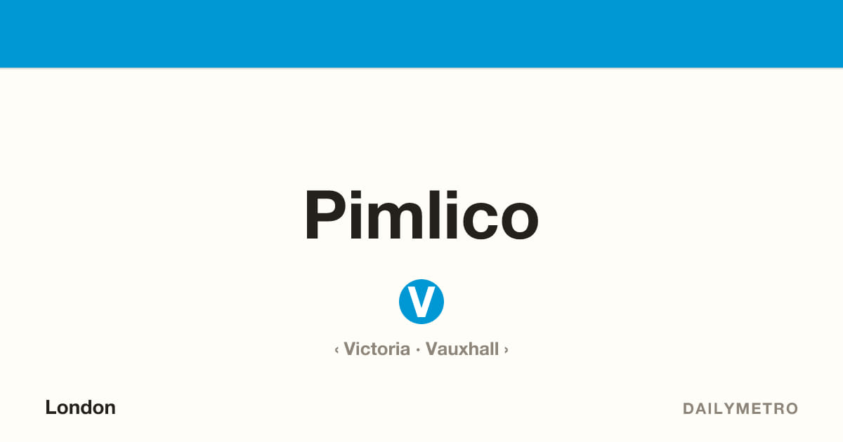Pimlico station · Lines Victoria