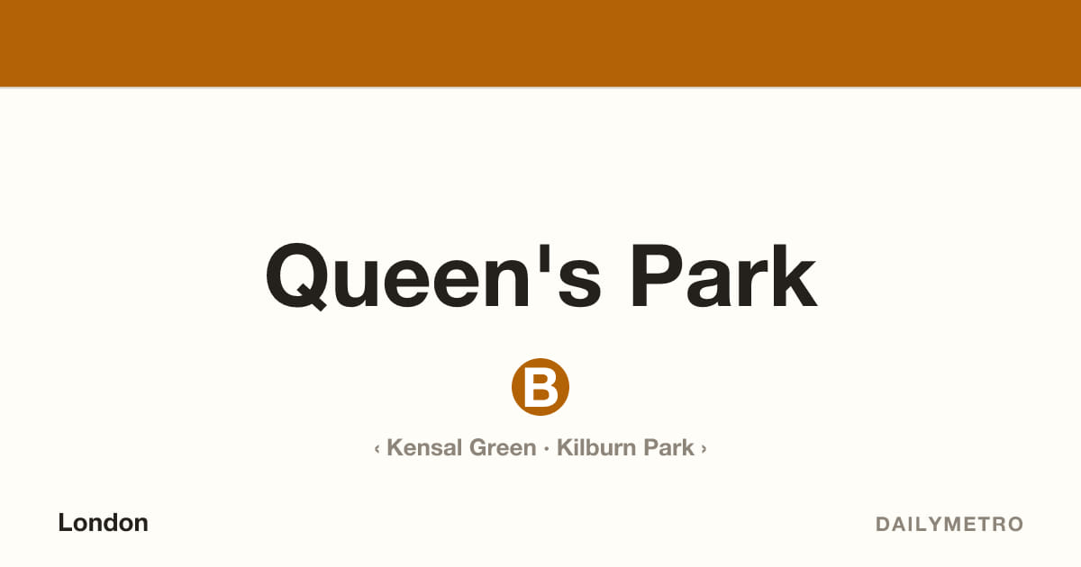 Queen's Park station · Lines Bakerloo