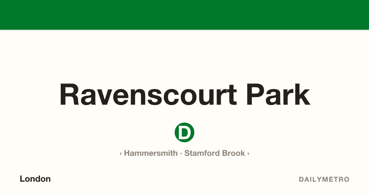 Ravenscourt Park station · Lines District