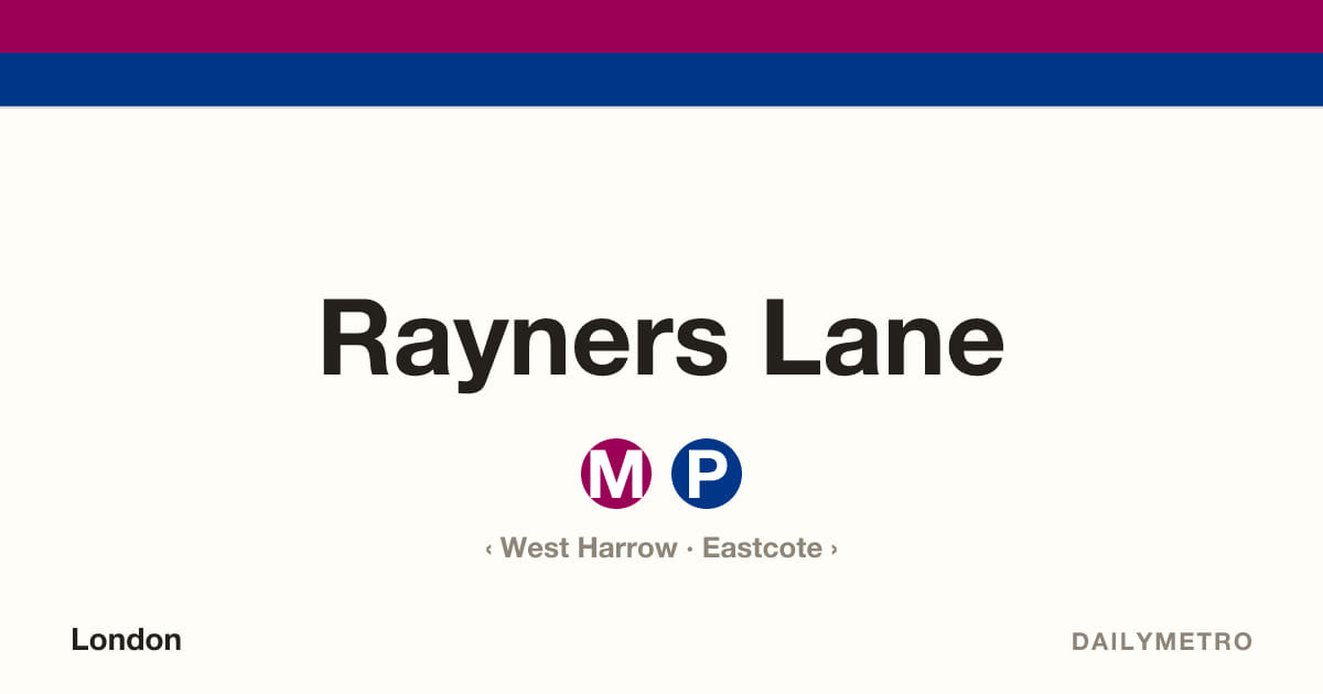Rayners Lane station · Lines Metropolitan, Piccadilly