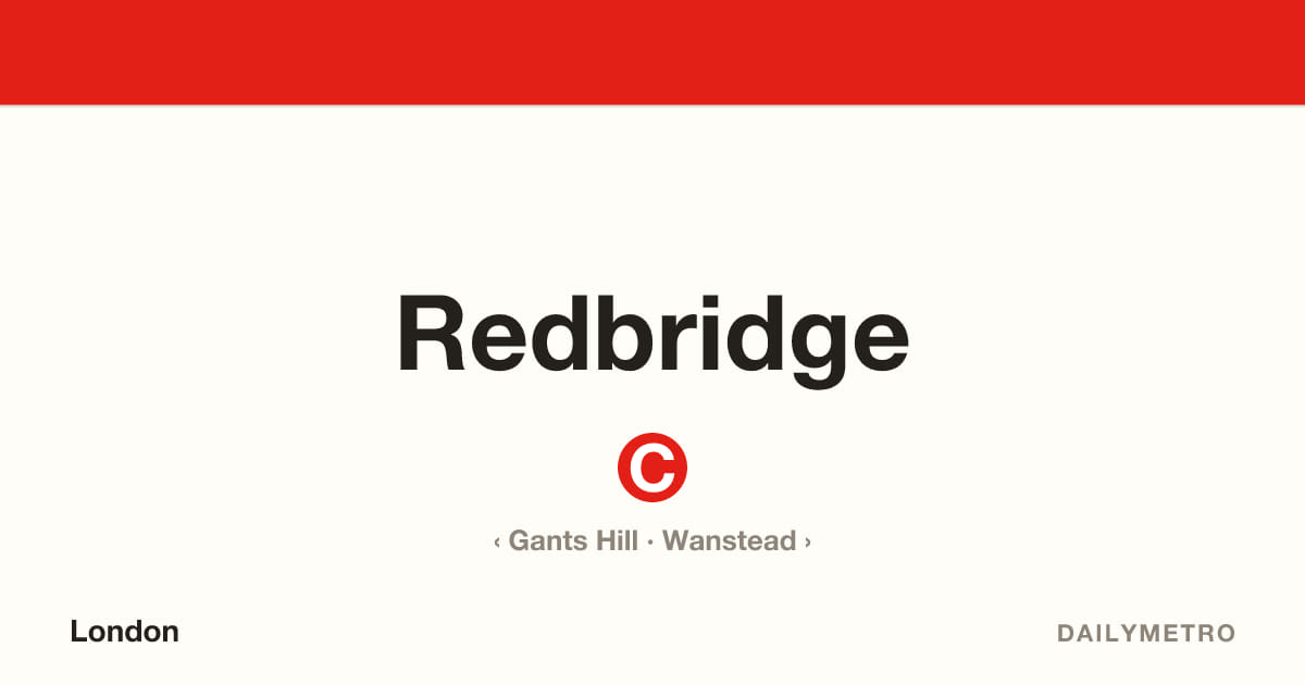 Redbridge station · Lines Central