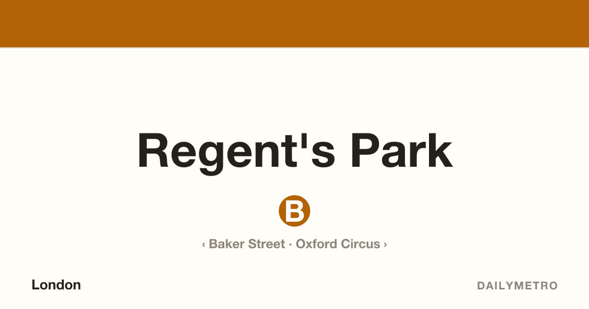 Regent's Park station · Lines Bakerloo