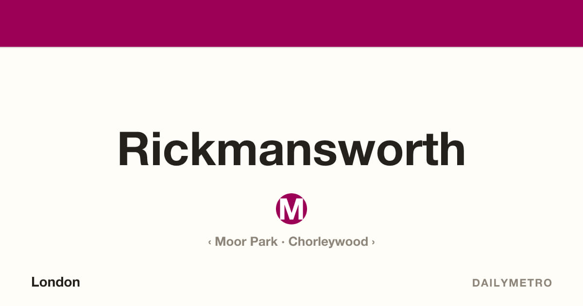 Rickmansworth station · Lines Metropolitan