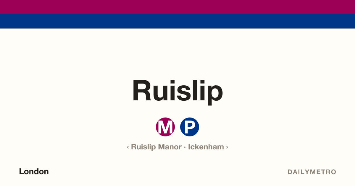 Ruislip station · Lines Metropolitan, Piccadilly