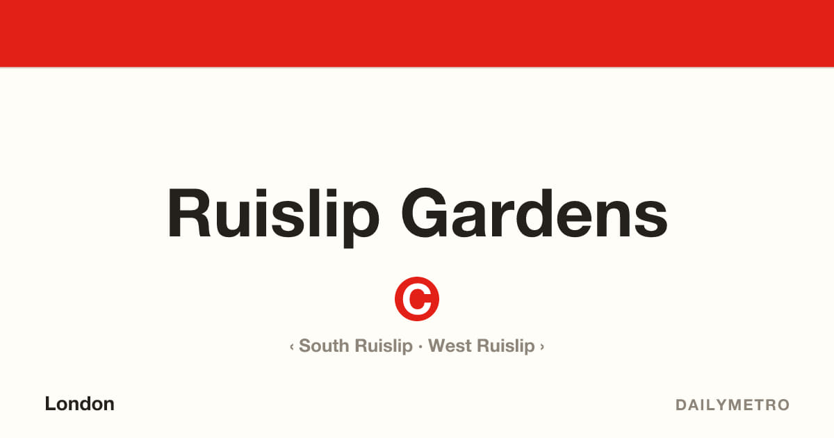 Ruislip Gardens station · Lines Central