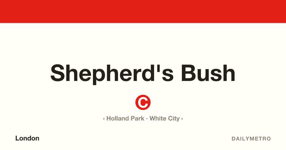 Shepherd's Bush station · Lines Central