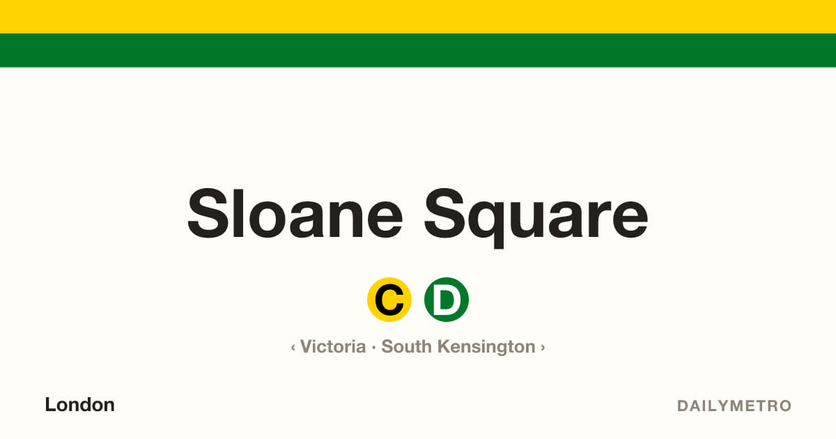 Sloane Square station · Lines Circle, District