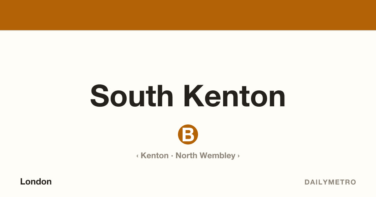 South Kenton station · Lines Bakerloo