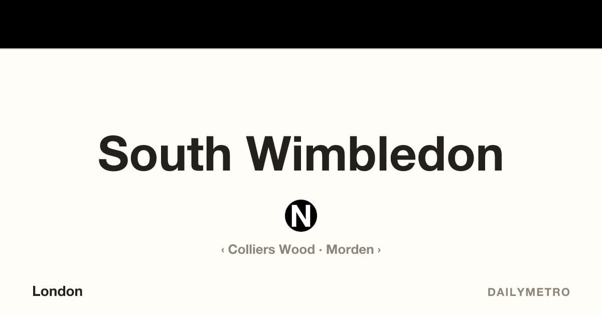 South Wimbledon station · Lines Northern