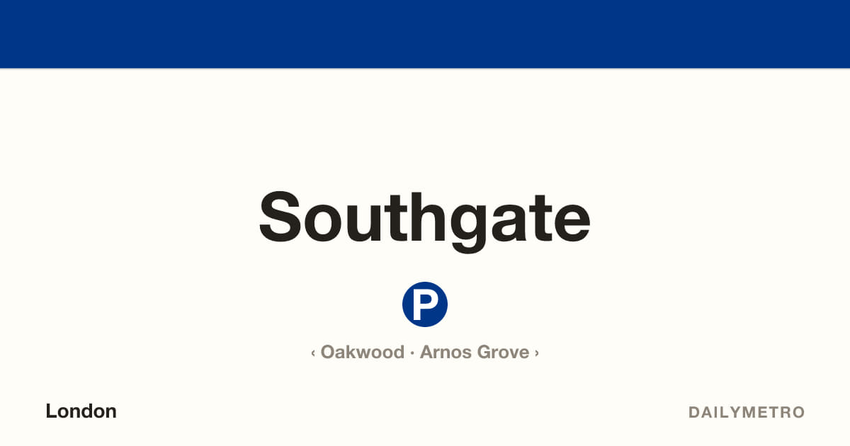 Southgate station · Lines Piccadilly