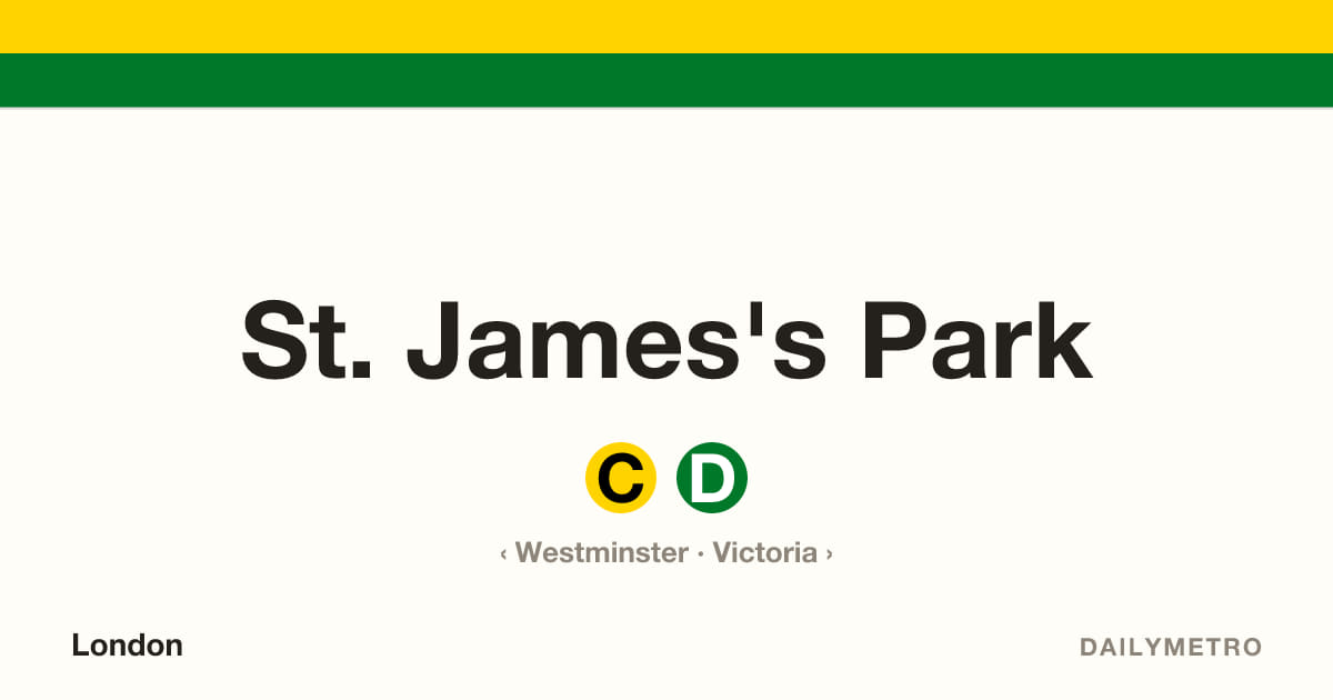 St. James's Park station · Lines Circle, District