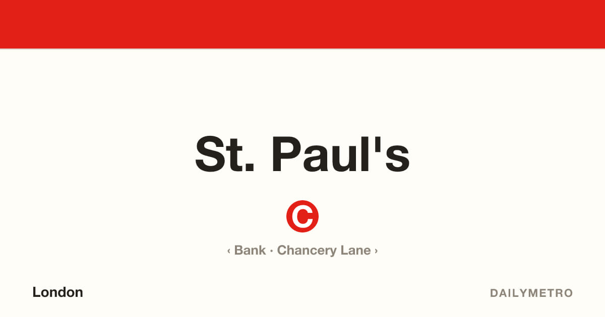 St. Paul's station · Lines Central