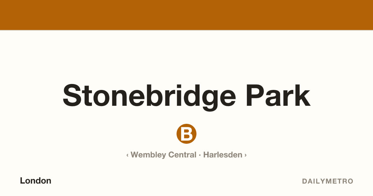 Stonebridge Park station · Lines Bakerloo