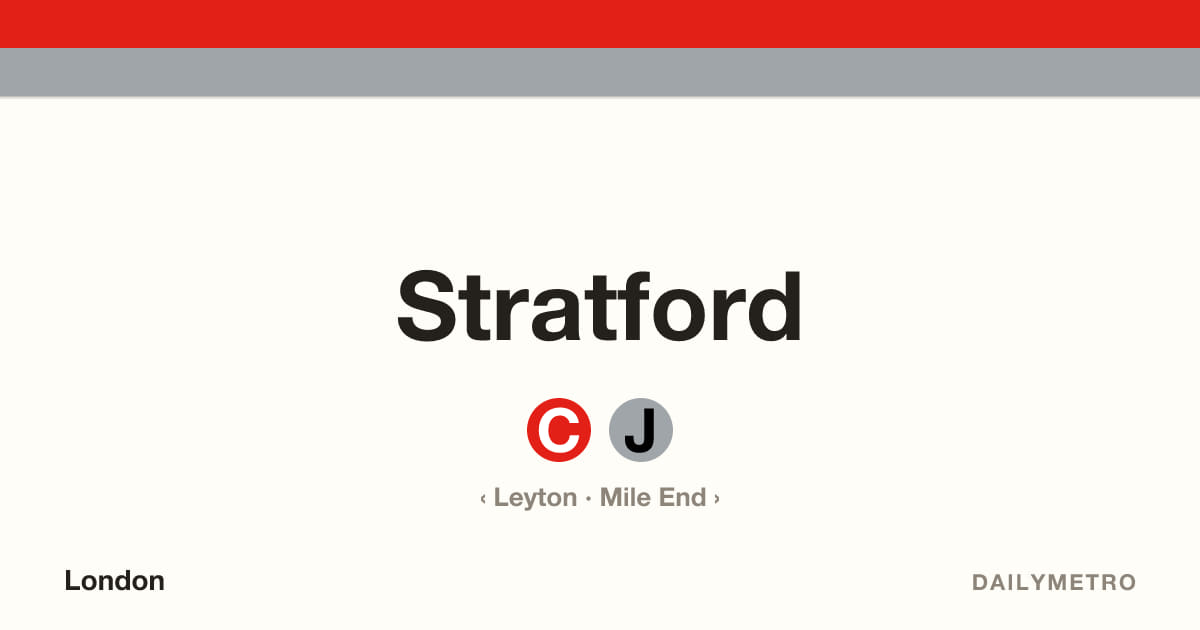 Stratford station · Lines Central, Jubilee