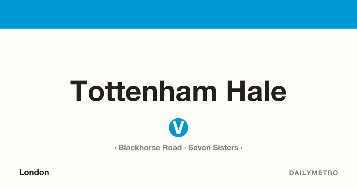 Tottenham Hale station · Lines Victoria
