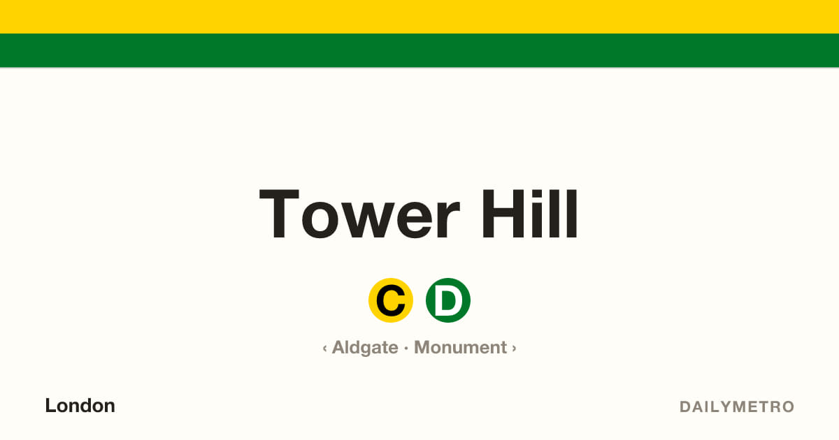 Tower Hill station · Lines Circle, District