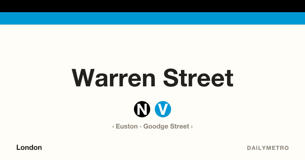 Warren Street station · Lines Northern, Victoria