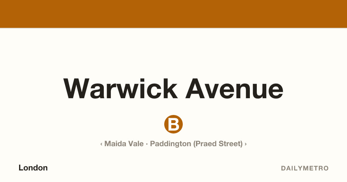 Warwick Avenue station · Lines Bakerloo
