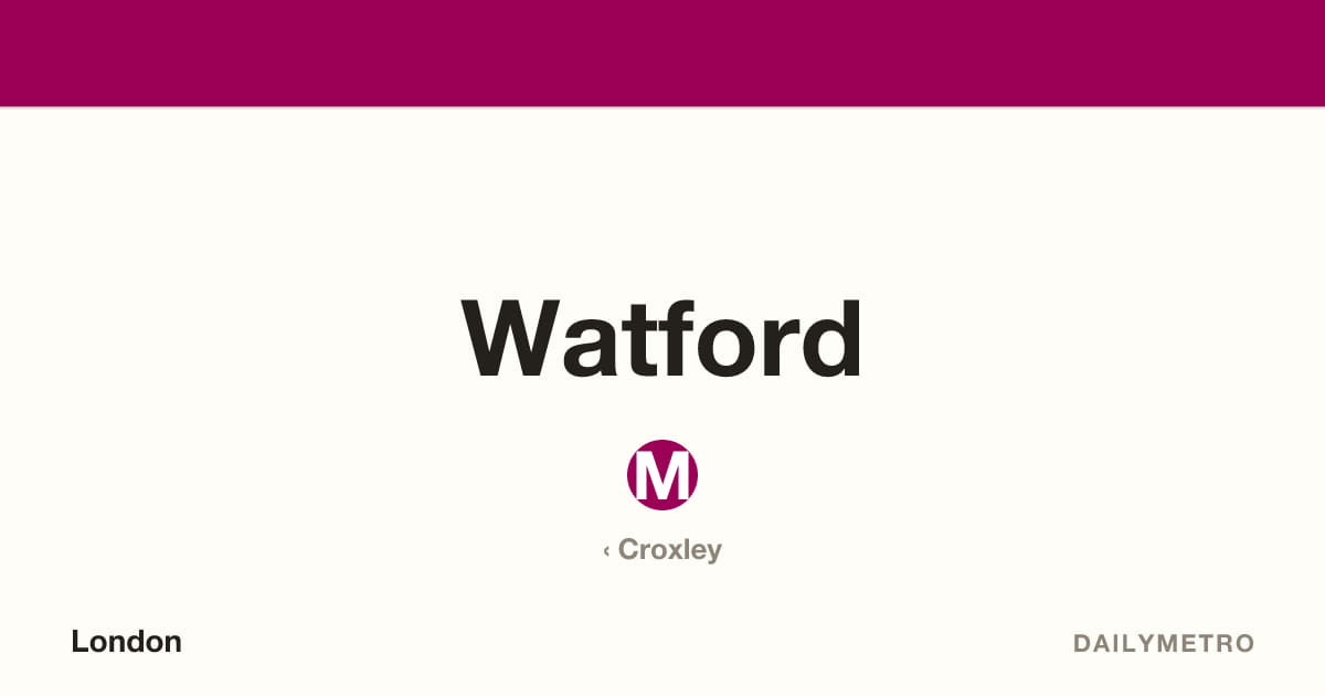 Watford station · Lines Metropolitan