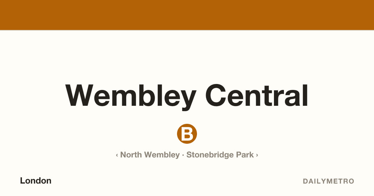Wembley Central station · Lines Bakerloo