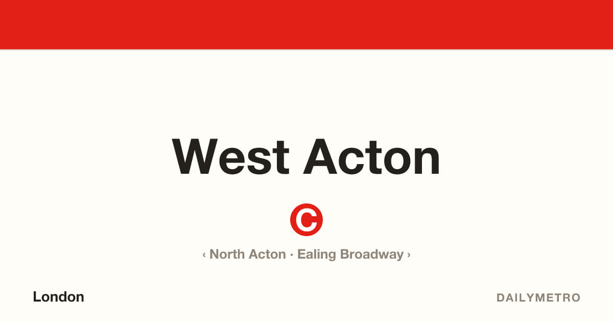 West Acton station · Lines Central