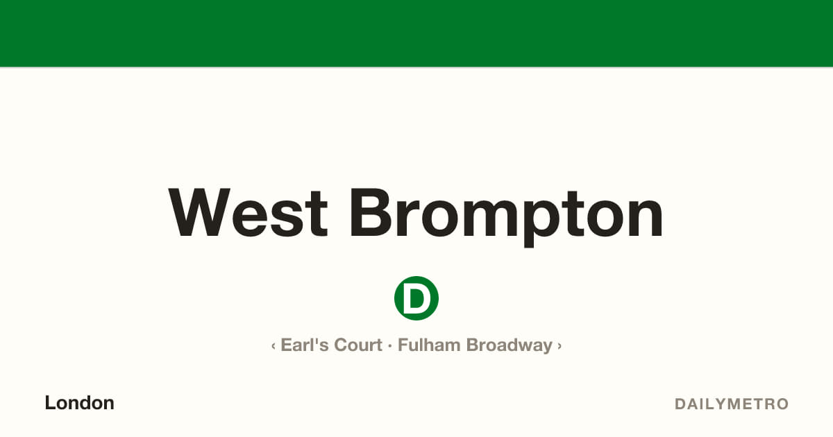 West Brompton station · Lines District