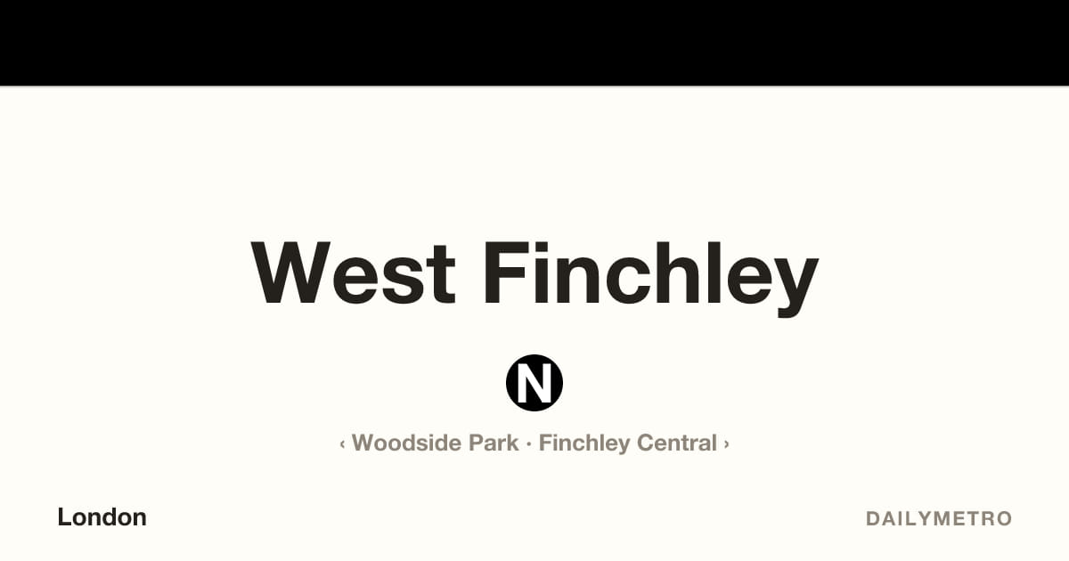 West Finchley station · Lines Northern