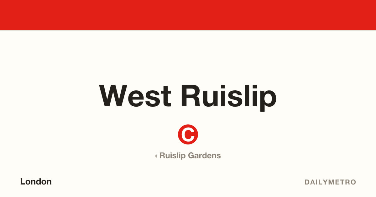 West Ruislip station · Lines Central
