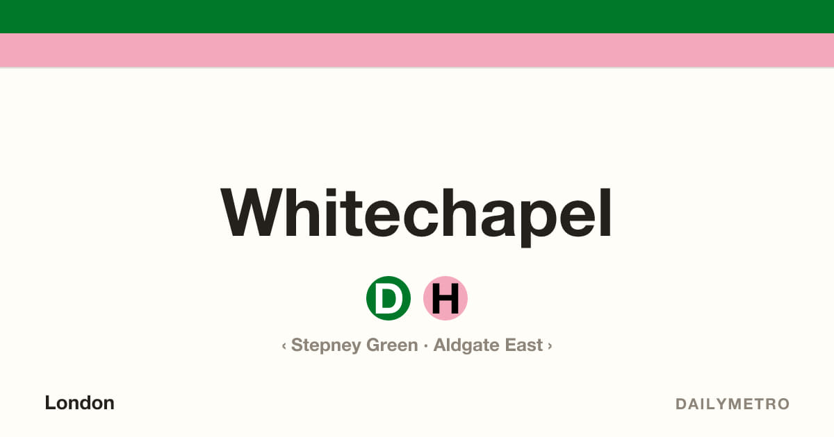 Whitechapel station · Lines District, Hammersmith & City