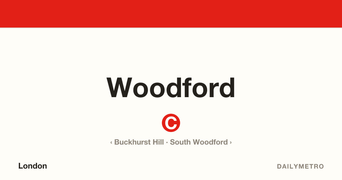 Woodford station · Lines Central