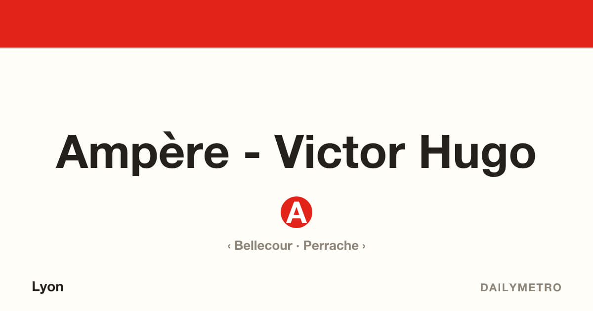 Ampère - Victor Hugo station · Lines A