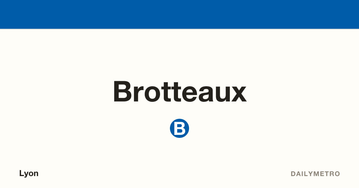 Station Brotteaux · Lignes B