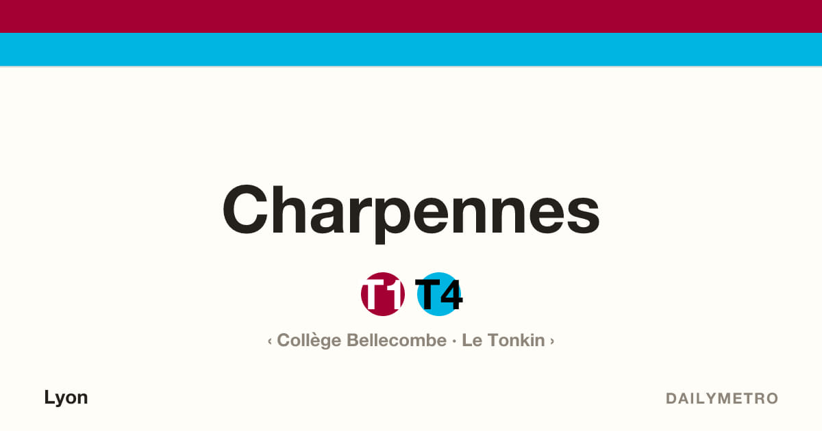 Station Charpennes · Lignes T1, T4