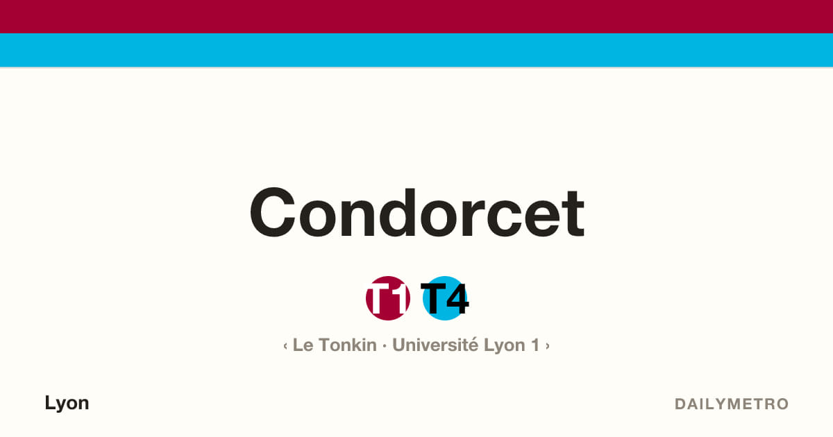Condorcet station · Lines T1, T4