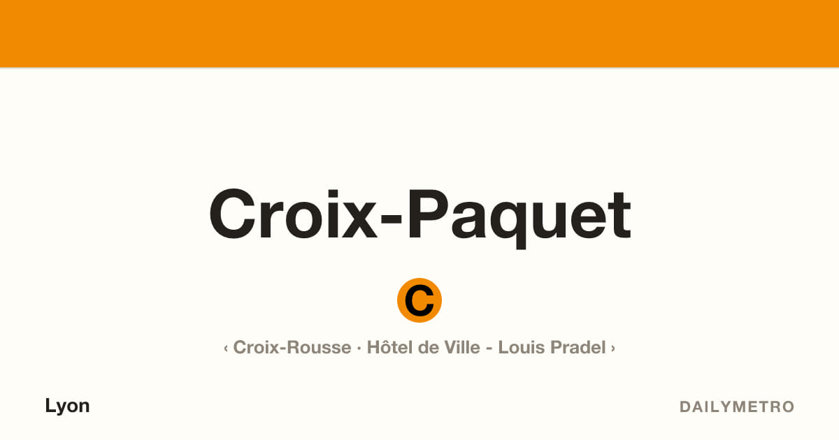 Station Croix-Paquet · Lignes C
