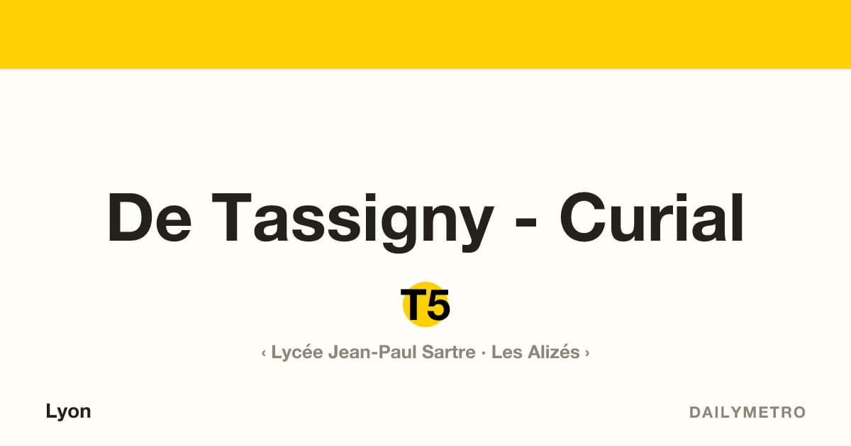 Station De Tassigny - Curial · Lignes T5