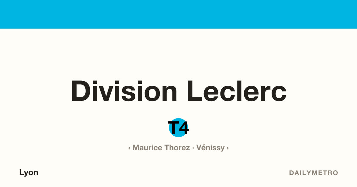 Station Division Leclerc · Lignes T4