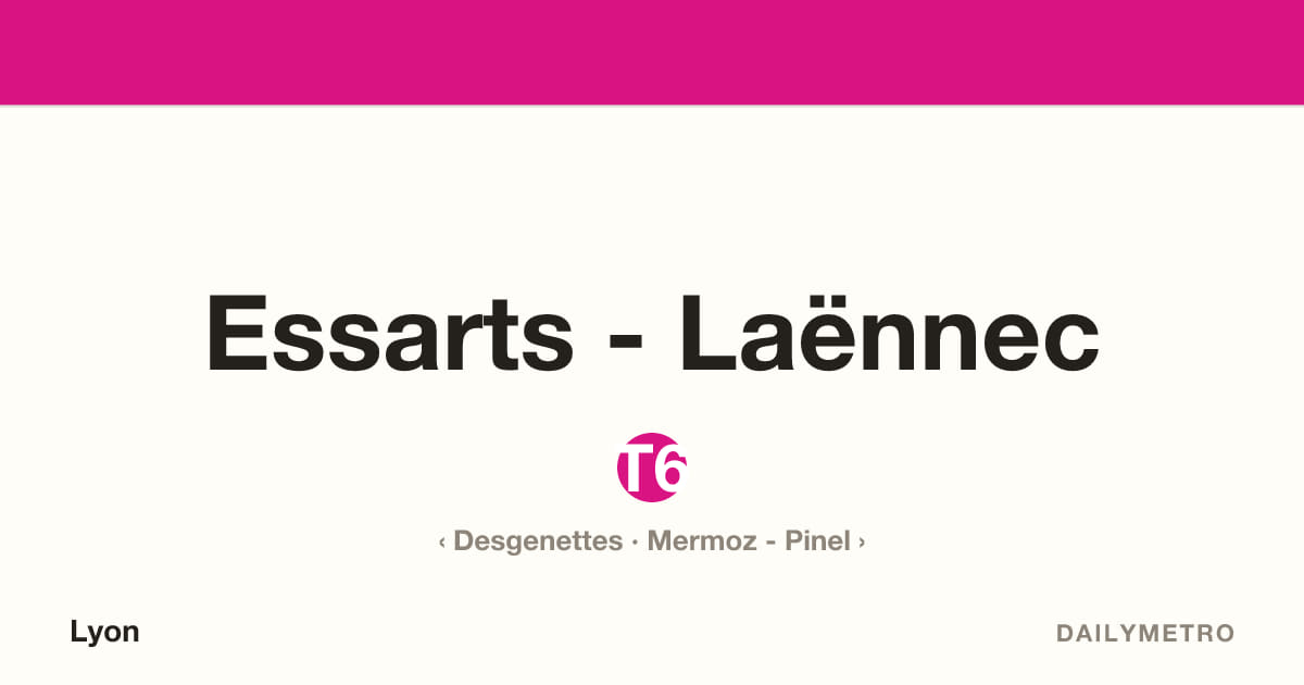 Station Essarts - Laënnec · Lignes T6