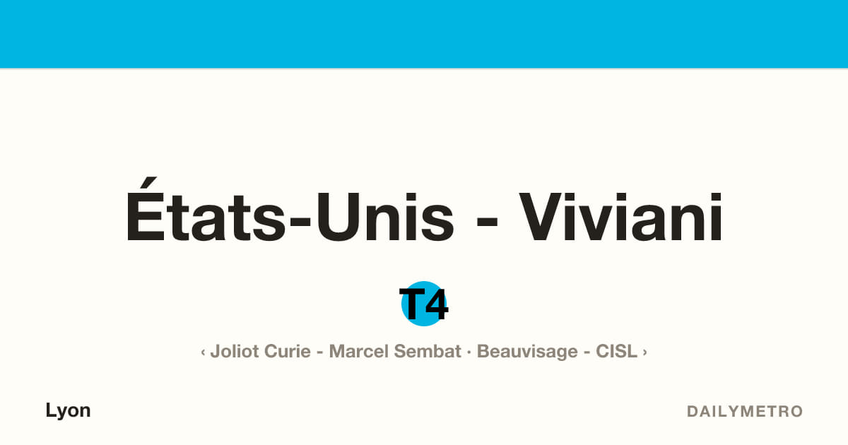 Station États-Unis - Viviani · Lignes T4