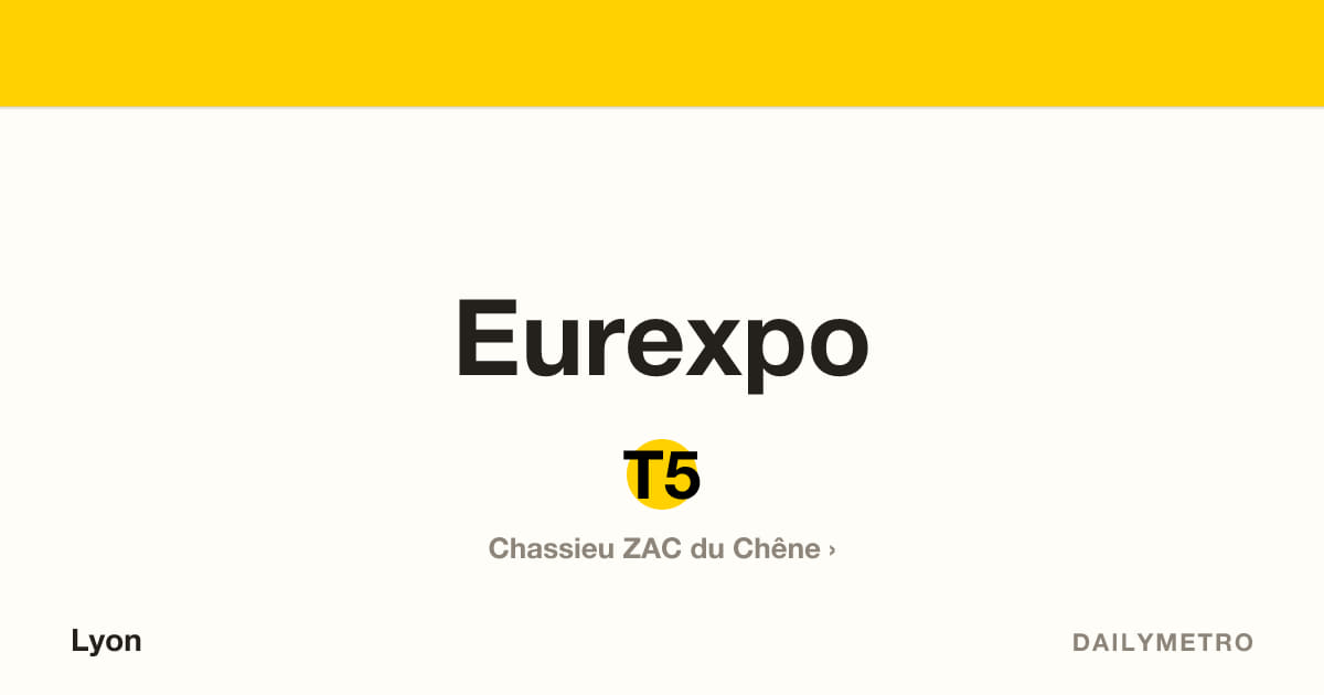 Station Eurexpo · Lignes T5