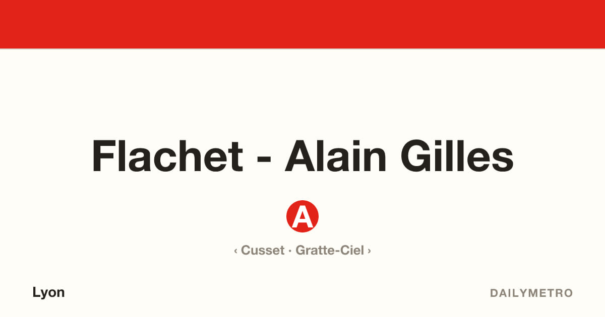 Station Flachet - Alain Gilles · Lignes A