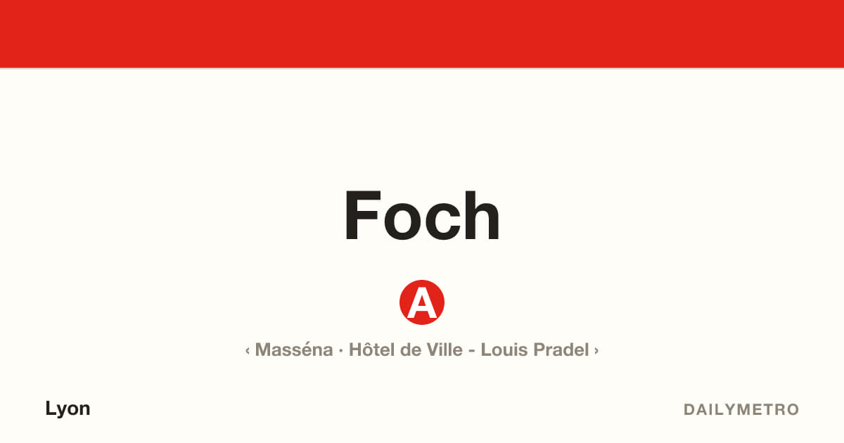 Station Foch · Lignes A