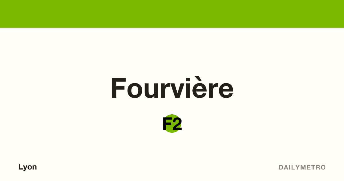 Station Fourvière · Lignes F2