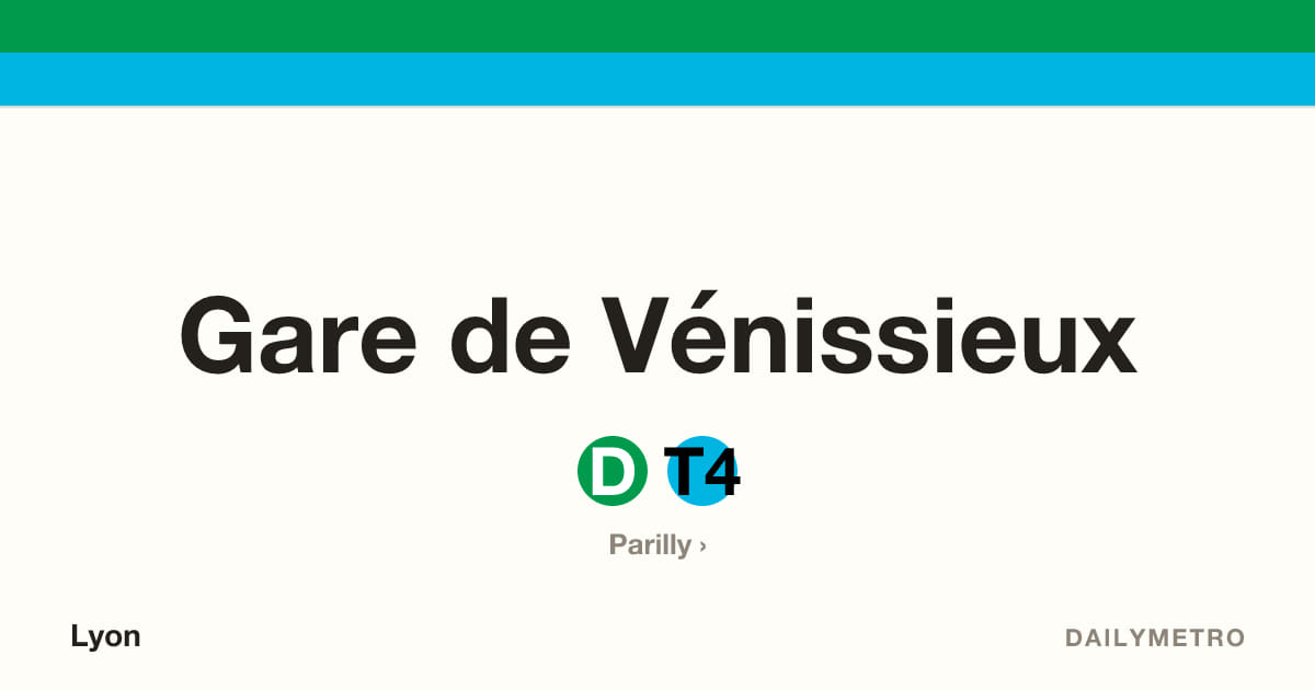 Station Gare de Vénissieux · Lignes D, T4