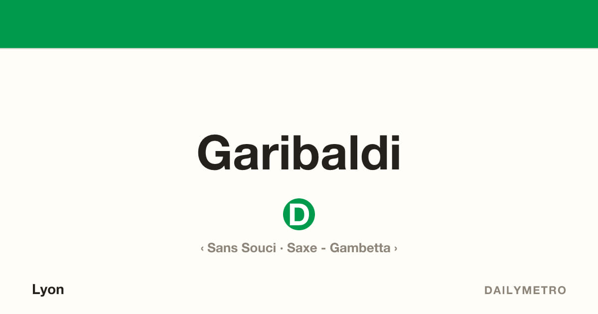 Garibaldi station · Lines D