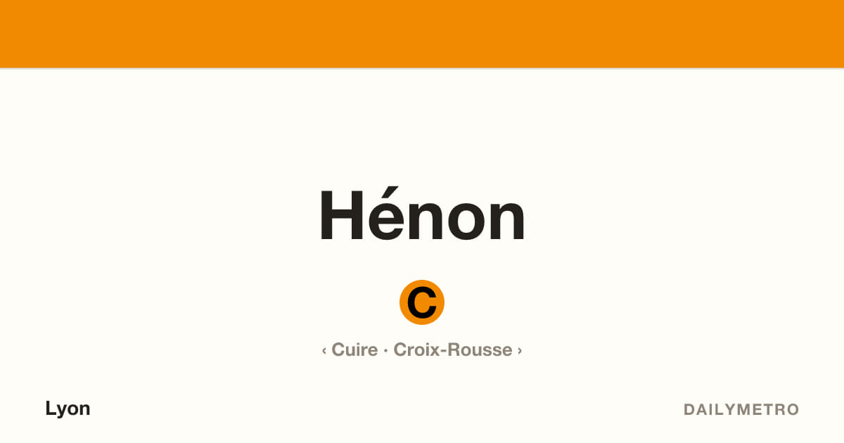 Station Hénon · Lignes C