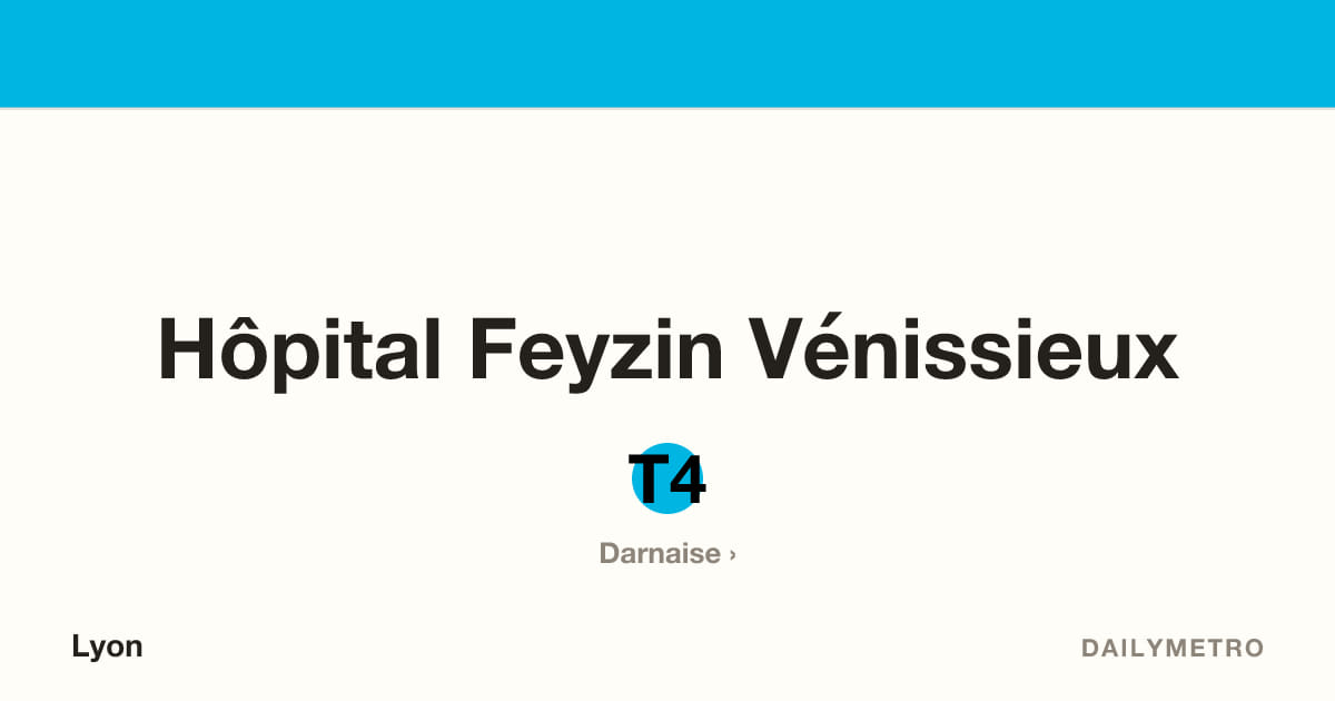 Station Hôpital Feyzin Vénissieux · Lignes T4