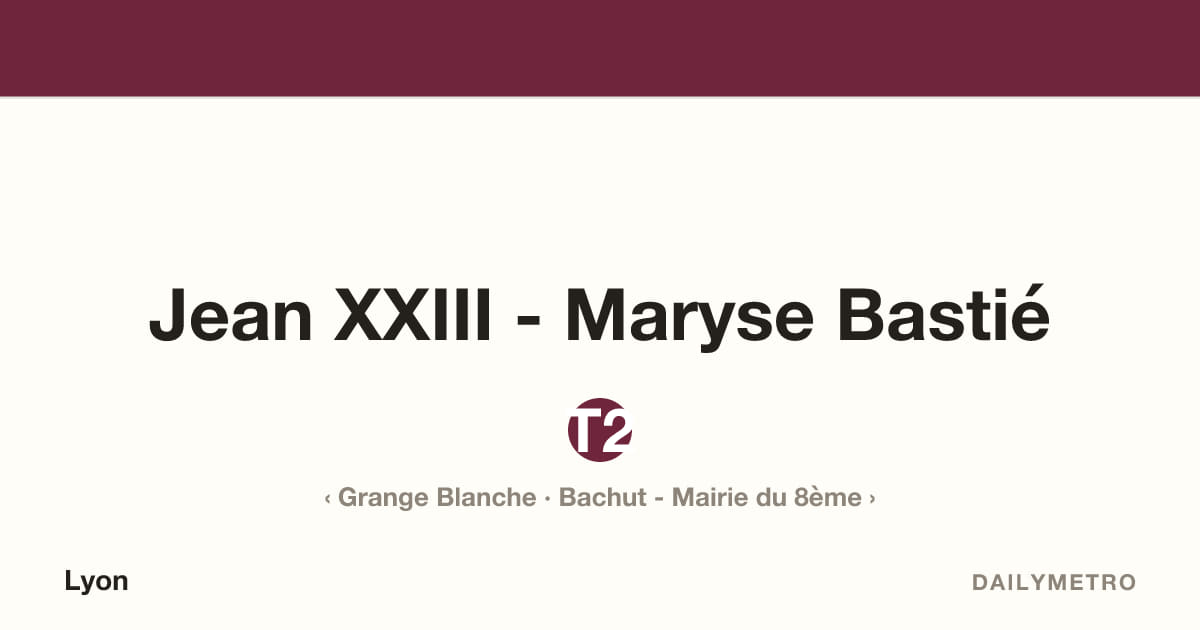 Jean XXIII - Maryse Bastié station · Lines T2