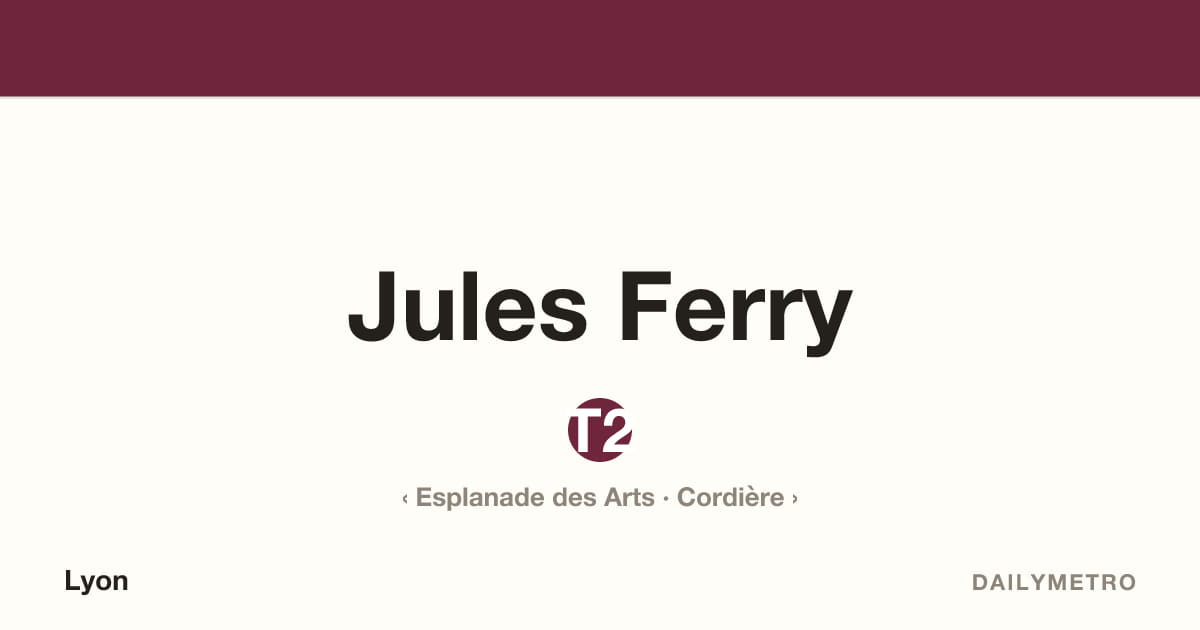 Station Jules Ferry · Lignes T2